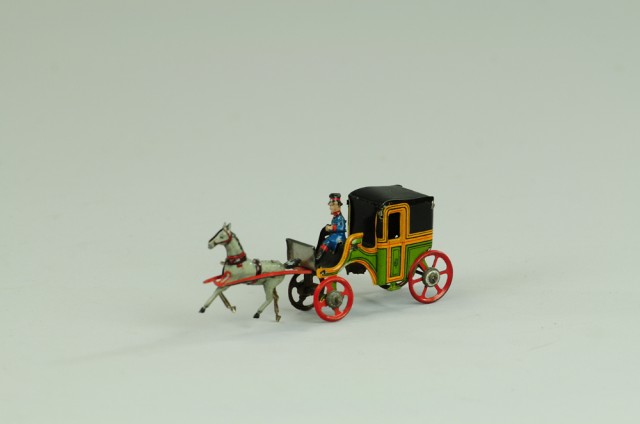 HORSEDRAWN CAB PENNY TOY Solo driver