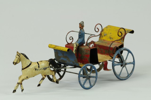 HORSE DRAWN CARRIAGE France hand painted