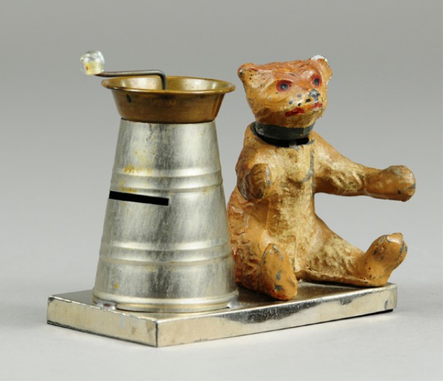 NODDING BEAR WITH BUTTER CHURN