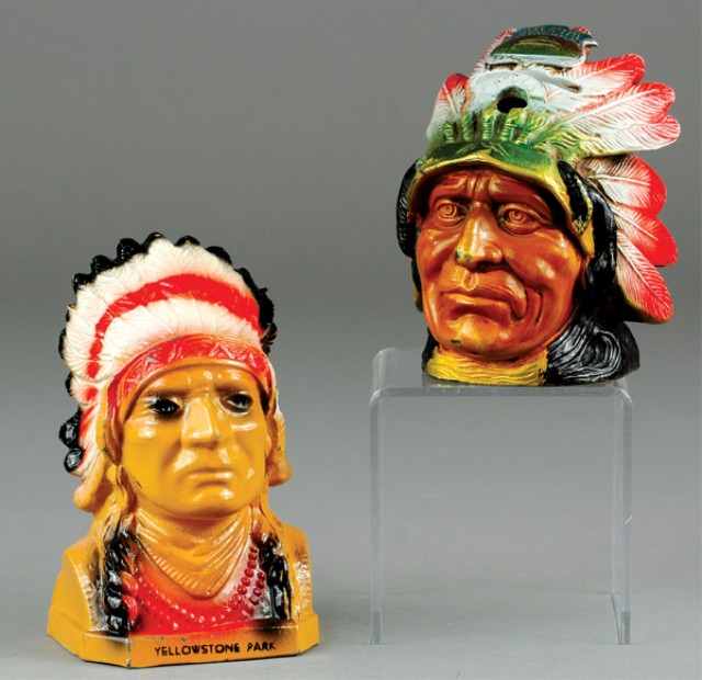 INDIAN BUST SOUVENIR STILL BANKS