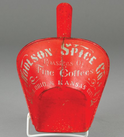 WOOLSON SPICE CO AD SCOOP Tin 178dff