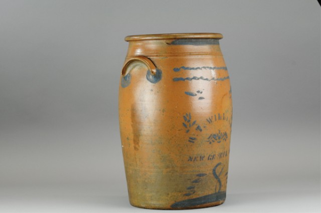 LARGE STONEWARE JUG C. 1880 glazed