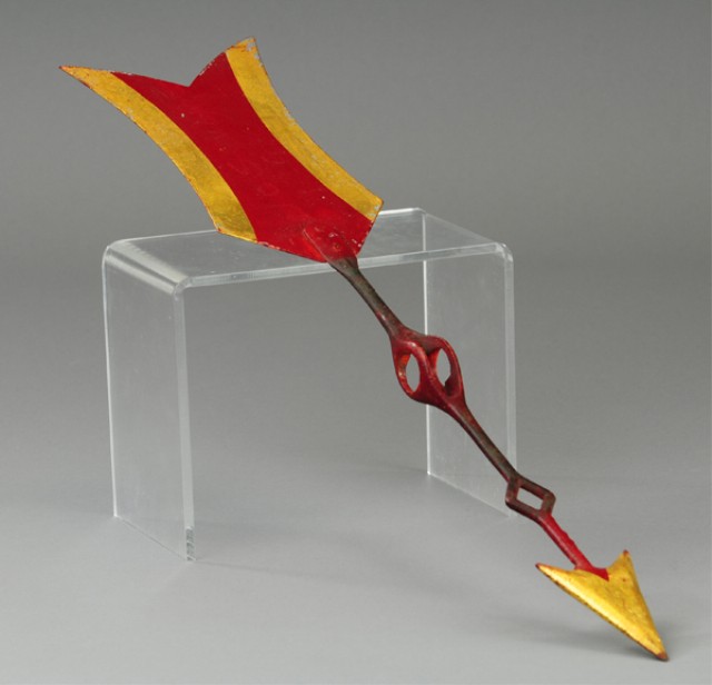 CAST IRON ARROW Painted in red 178ec9