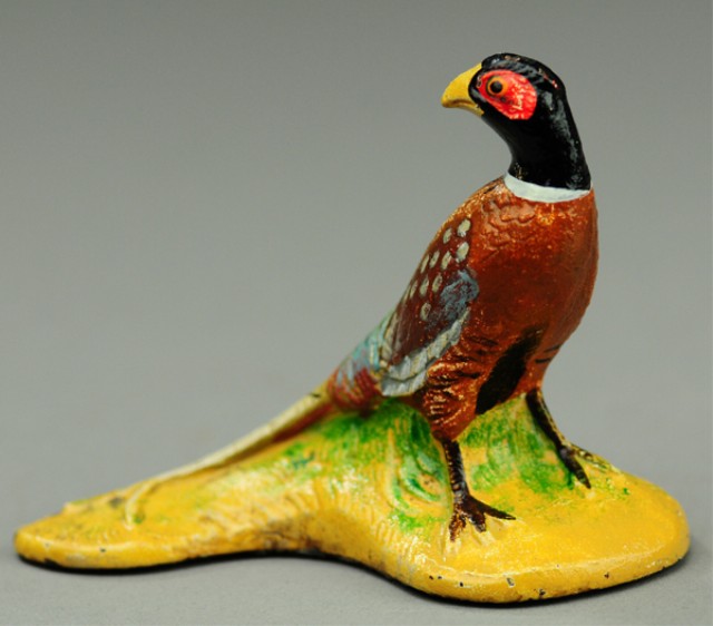 PHEASANT PAPER WEIGHT Hubley cast 178eed