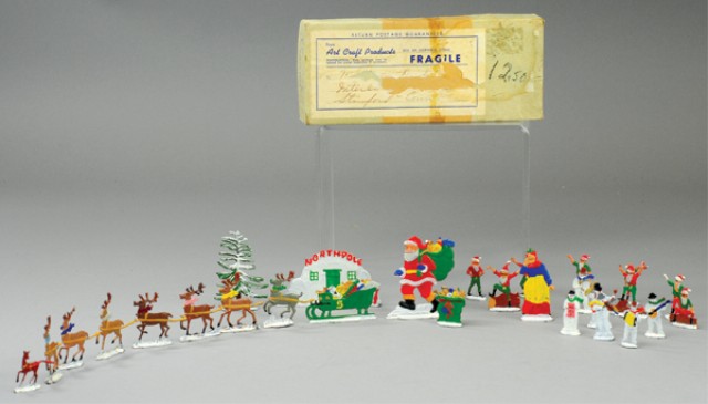 LEAD CHRISTMAS FIGURES SET Box 178f01