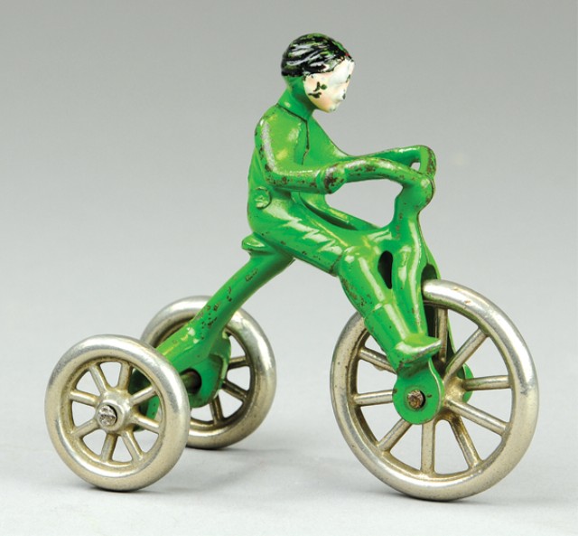 BOY ON TRICYCLE TOY Hubley cast