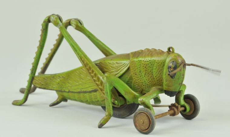 HUBLEY GRASSHOPPER PULL TOY Cast iron