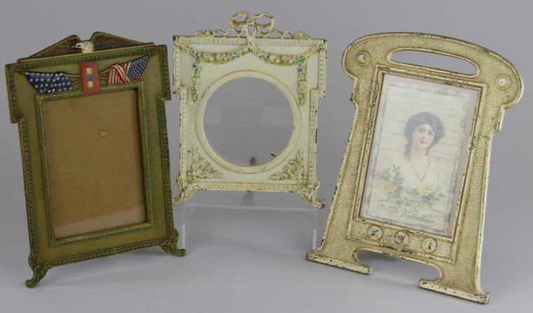 LOT OF THREE FIGURAL PICTURE FRAMES