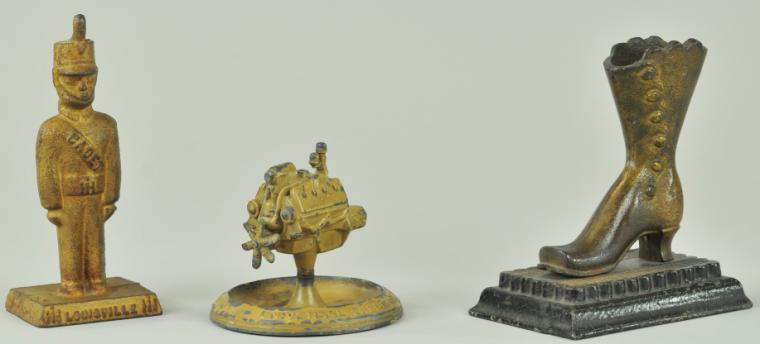 THREE CAST FIGURAL ITEMS Includes