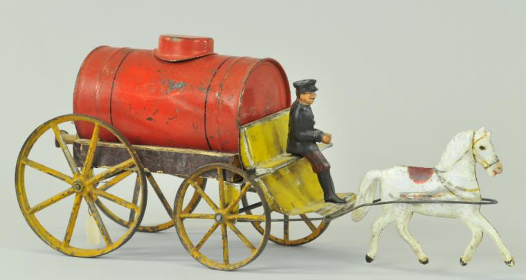 HORSE DRAWN WATER WAGON Hand painted 17a817