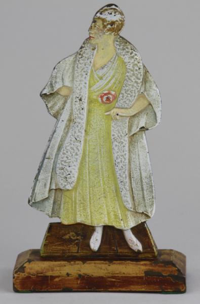 FLAPPER GIRL WITH FUR COAT DOORSTOP 17a831