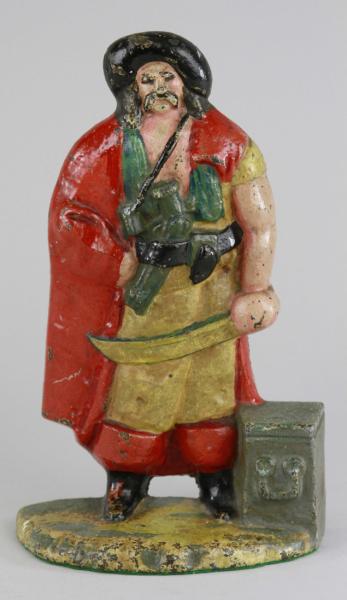 PIRATE BY TREASURE CHEST DOORSTOP