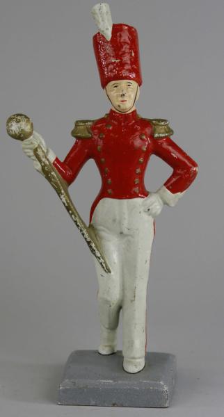 DRUM MAJOR DOORSTOP Cast iron very colorfully