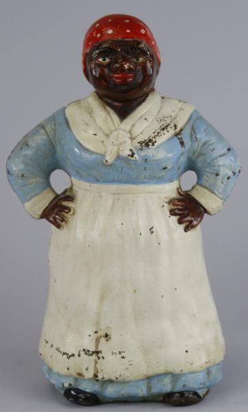 LARGE MAMMY DOORSTOP Hubley blue 17a851