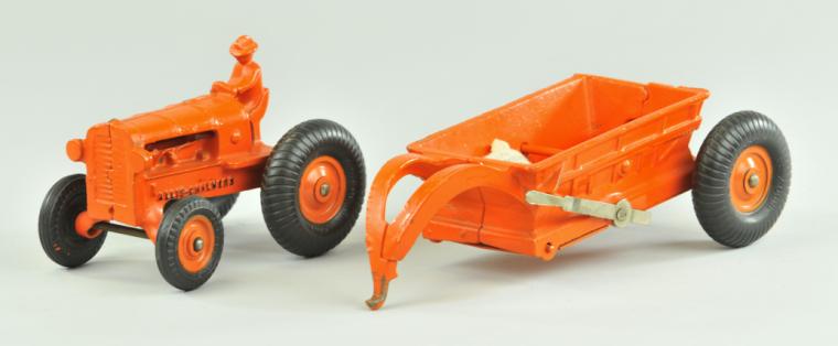 ARCADE ALLIS CHALMERS TRACTOR W DUMP 17a891