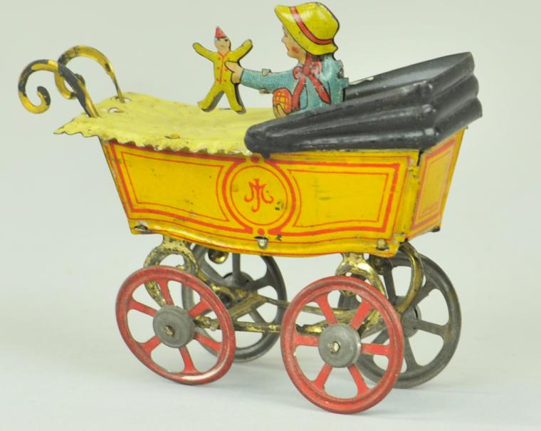 MEIER BABY IN CARRIAGE PENNY TOY