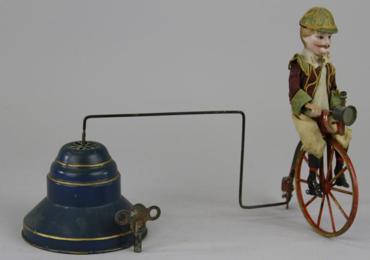 FRENCH BICYCLE TOY Very early clockwork 17aa49