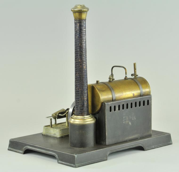 STEAM ENGINE Germany brass horizontal