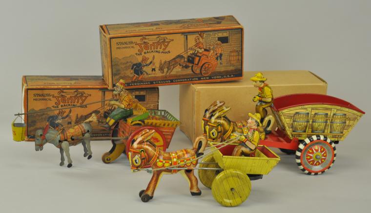 HORSE DRAWN TOY GROUPING Lot includes 17ab37