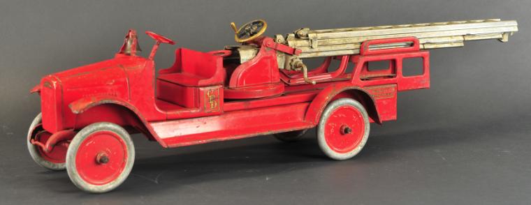 BUDDY L AERIAL FIRE TRUCK Pressed 17abe2