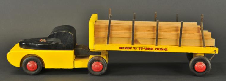 BUDDY 'L' WOODEN LUMBER TRACTOR