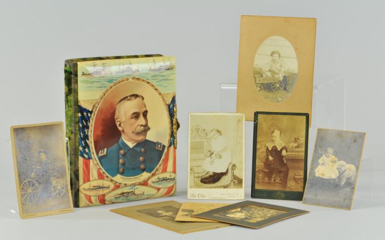 ADMIRAL DEWEY PHOTO ALBUM & TOY PHOTOS