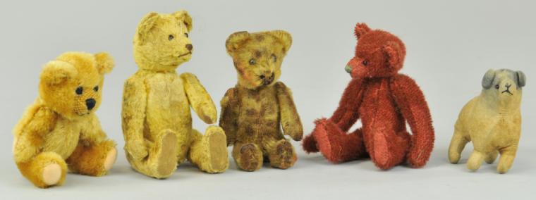 LOT OF FOUR TEDDY BEARS & STEIFF