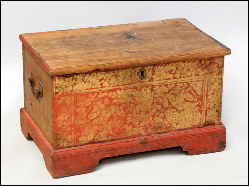 CHINESE PAINTED WOOD CHEST H  17adf6