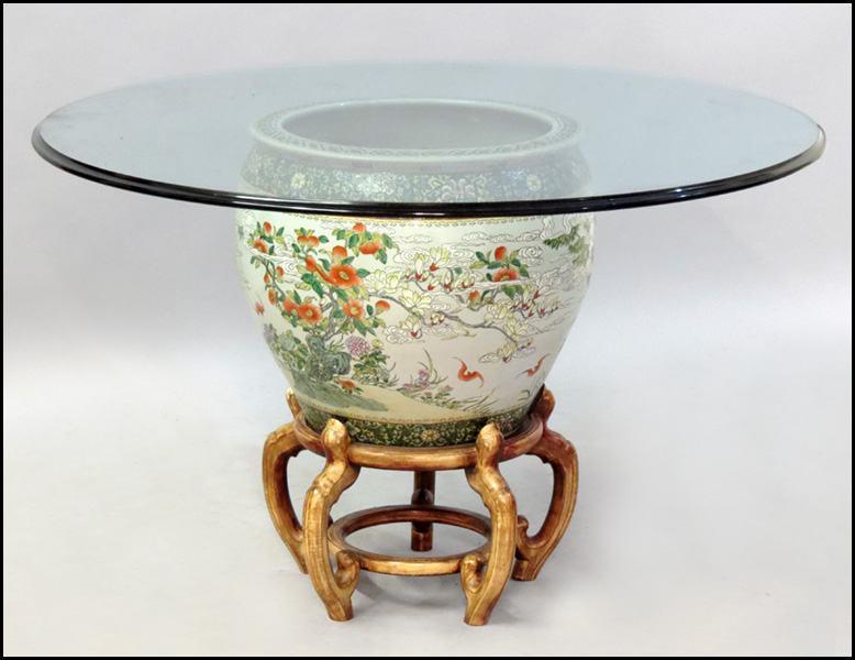 CHINESE PORCELAIN FISH BOWL ON 17ae24