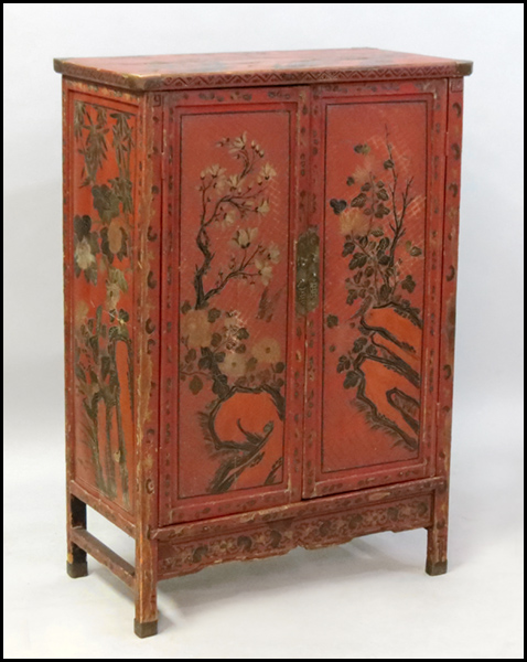 CHINESE TWO-DOOR CABINET. H: 50''