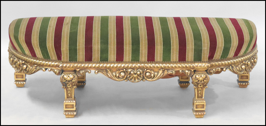 UPHOLSTERED GILTWOOD BENCH H  17ae3b