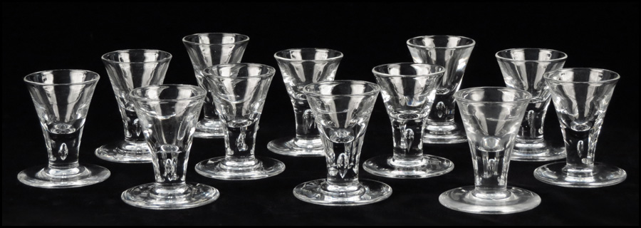 SET OF TWELVE STEUBEN CRYSTAL CORDIALS  17ae58