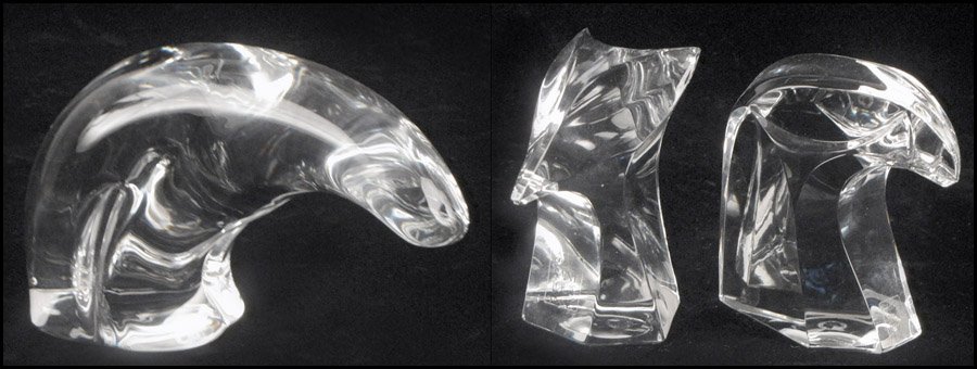 TWO ST LOUIS CRYSTAL PAPERWEIGHTS  17ae73