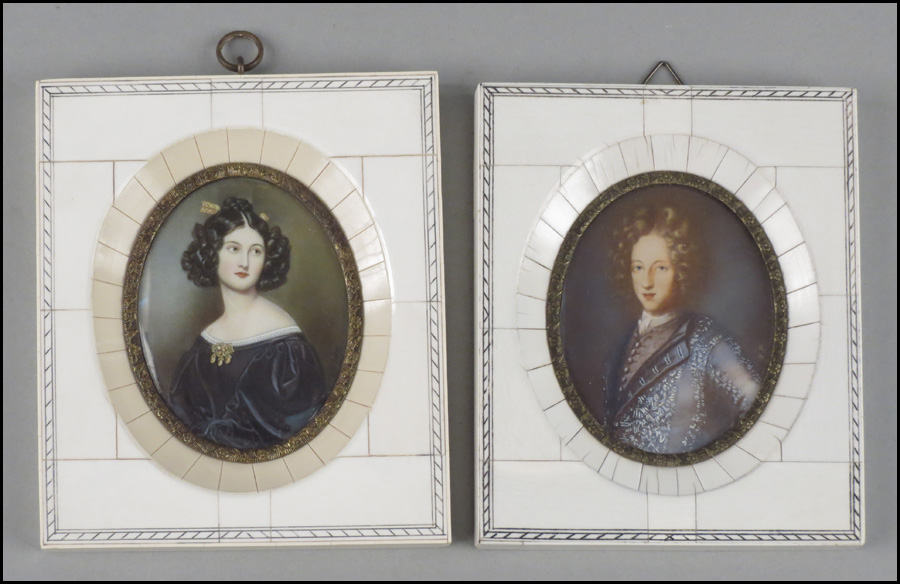 PAIR OF 19TH CENTURY PORTRAIT MINIATURES  17ae89