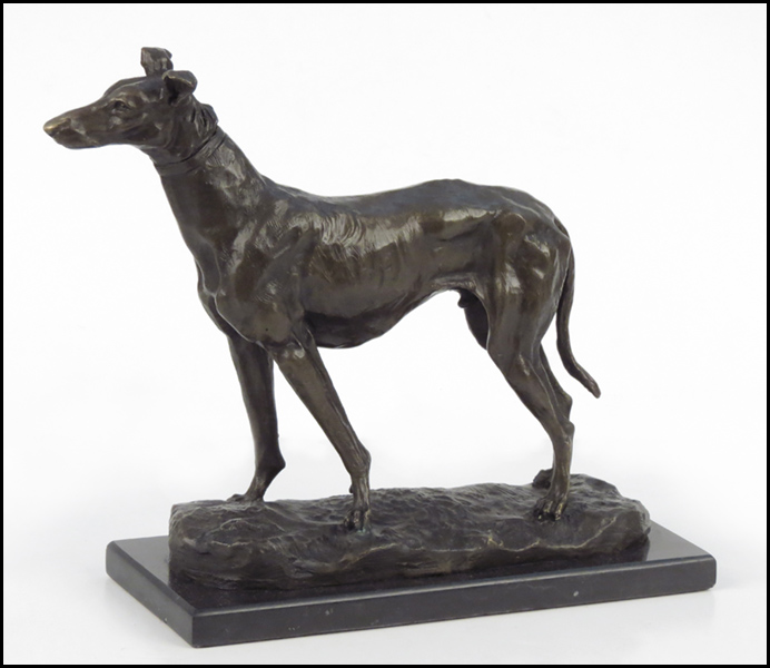 PATINATED BRONZE DOG Raised on 17ae9e