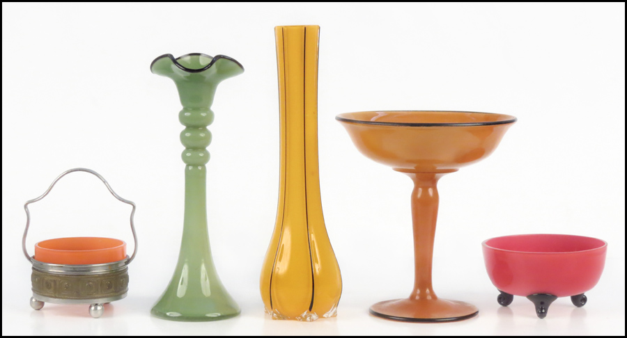 GROUP OF CZECH ART GLASS. Comprised