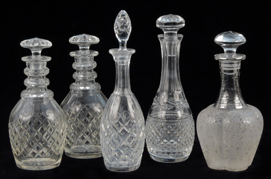 PAIR OF CRYSTAL DECANTERS Together 17aed7