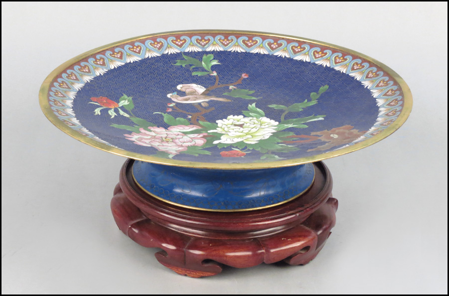 JAPANESE CLOISONNE PEDESTAL DISH.