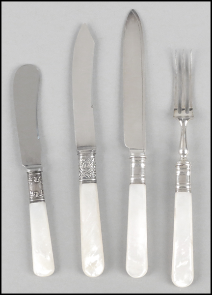 ELKINGTON MOTHER-OF-PEARL HANDLED FLATWARE