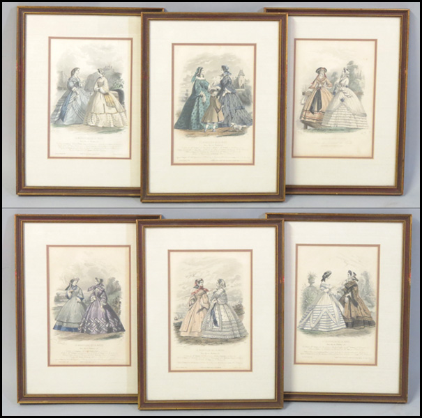 GROUP OF SIX FRENCH FASHION ENGRAVINGS.