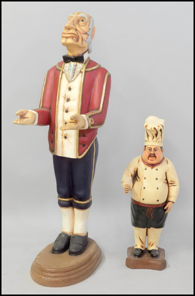 COMPOSITE LIFESIZE FIGURE OF A BUTLER.