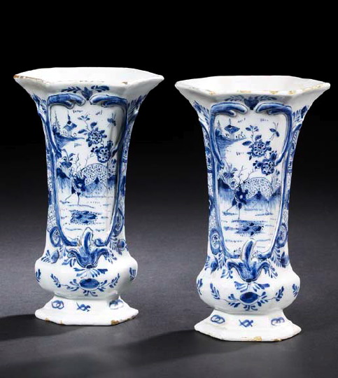 Good Pair of Dutch Blue-and-White Delft