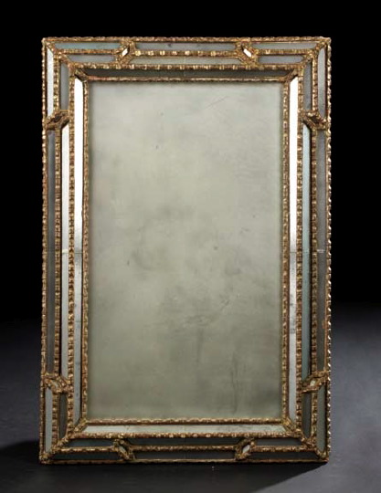 French Carved Giltwood and Mirror 2968d