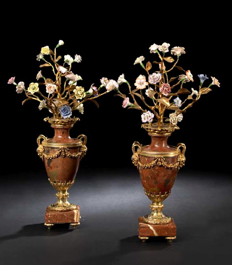 Pair of French Gilt-Lacquered Brass-