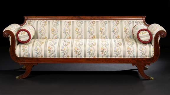 American Classical Mahogany Sofa,