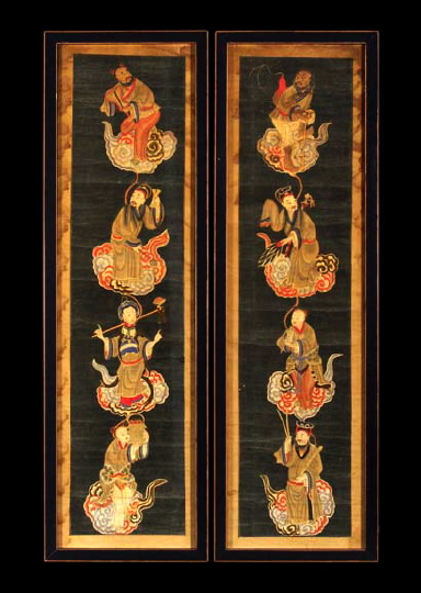 Pair of Chinese Framed Scrolls,