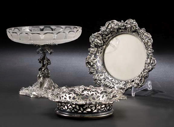 Victorian Silverplate and Cut Glass 2980e