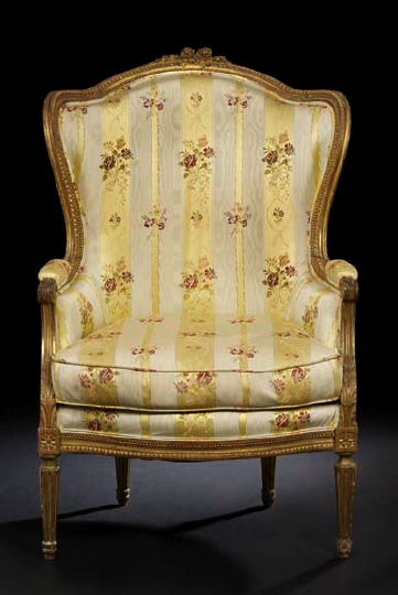 Louis XVI Style Giltwood Bergere  299db