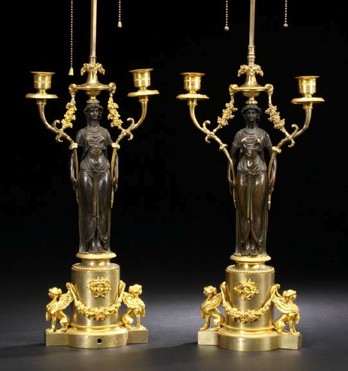 Pair of French Gilt and Patinated 299ee