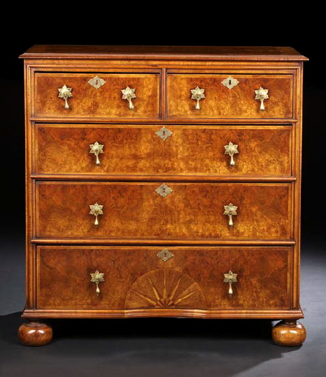 William and Mary-Style Walnut Chest,